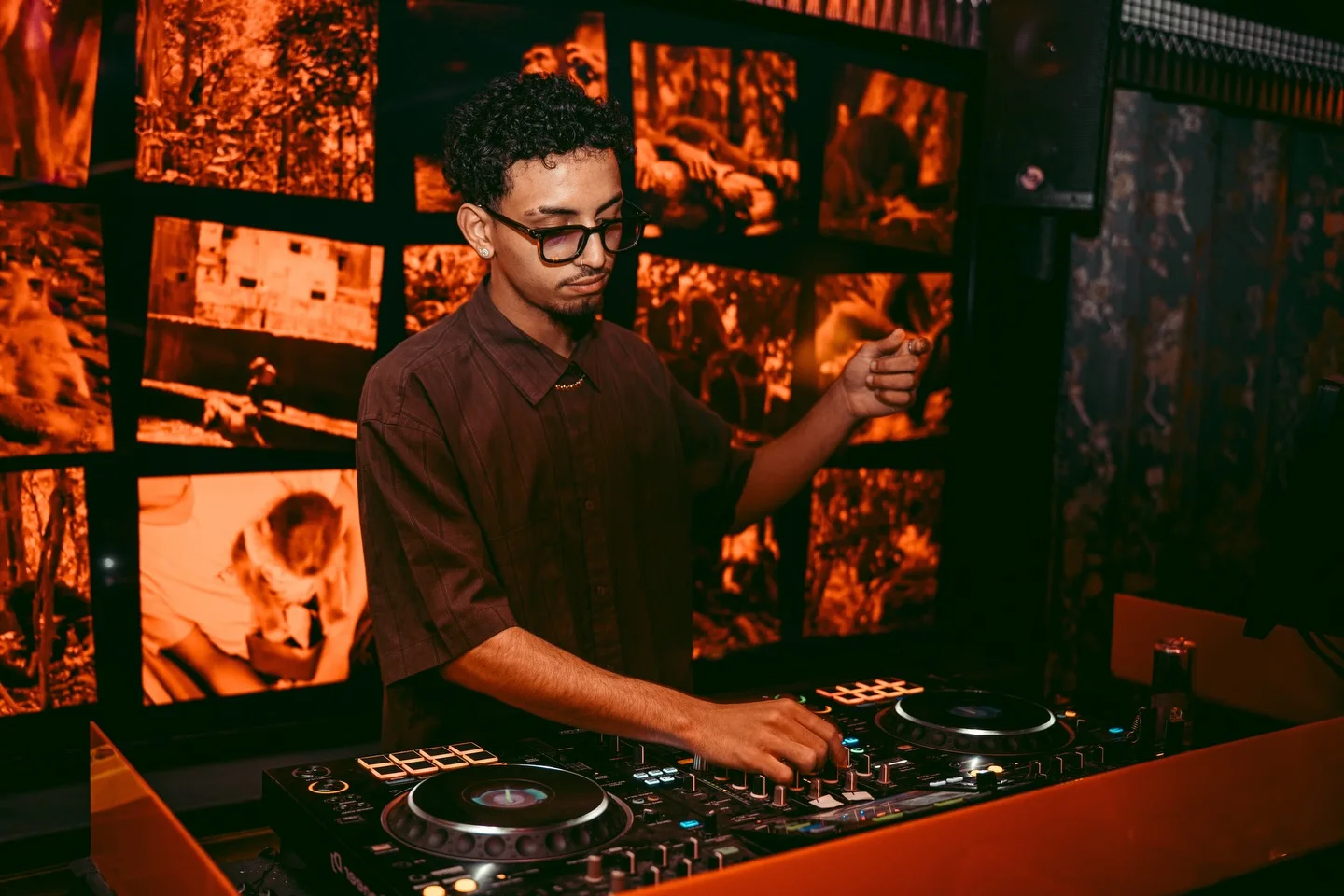 Resident DJ MOOE performing at the LOV console